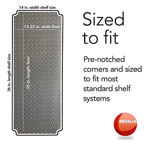 image for Resilia Shelf Liner Set for Wire Shelving Units - 5 Pack, 14 Inches x 