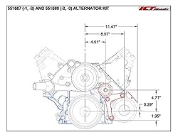 ICT Billet LS Billet Alternator Bracket Low Mount
