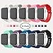 Apple Watch Series 3 Band 38mm, [10 Pack] Alritz Soft Silicone Strap Replacement Wristband with Stainless Steel Buckle Compatible Apple Watch Series 1/2/3/4/Nike+/Edition/Hermes (38mm)