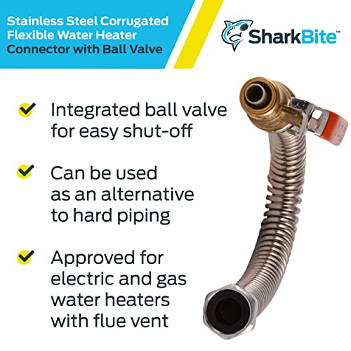 SharkBite 18 Inch Stainless Steel Corrugated Flexible Water Heater