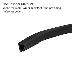 uxcell U Channel Edge Trim, 8.2ft Length Rubber