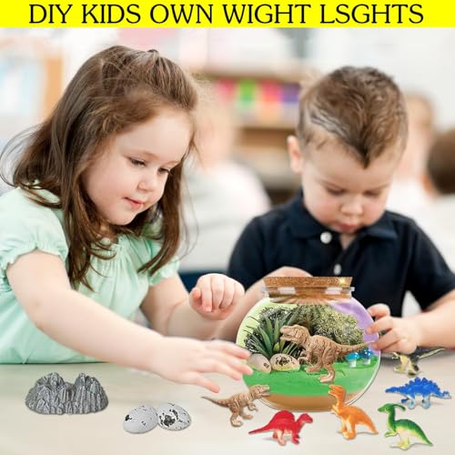 Beauenty Dinosaur Terrarium Kit for Kids, Boys, Ages 4-12, Craft Kit, Creative Imagination Development, Concept Development Skills