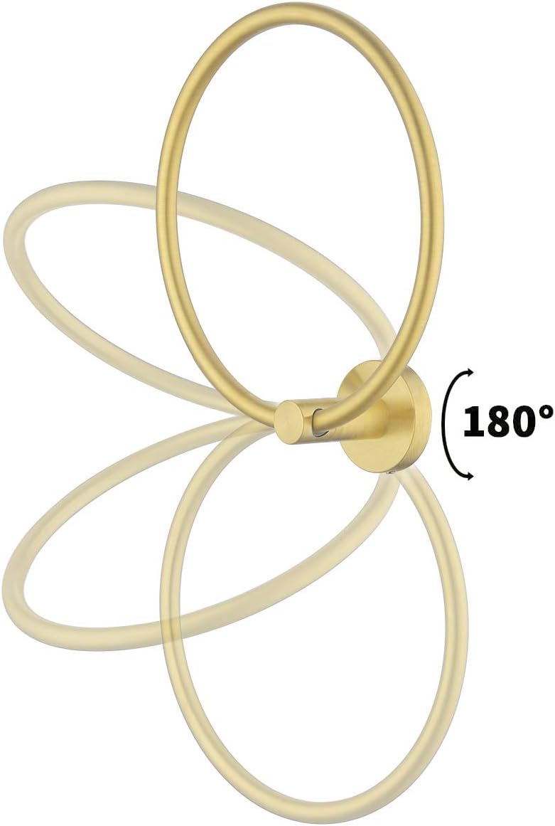 KES Brushed Gold Towel Ring Bathroom Hand Towel Holder Round No Drill Wall Mount SUS 304 Stainless Steel Brushed Brass Finish, A2180DG-BZ - - 