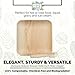 Chic Leaf Palm Leaf Plates Disposable Inch Square Pack Compostable Biodegradable & Eco Friendly Plates - Microwave Safe Disposable (10'' - 25 Pack)