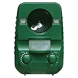 Ultrasonic Animal Cat Repellent, Solar Powered & Battery Operated Waterproof Cat Repeller, Dog Repellent, Raccoon Repellent, Squirrel Repellent - Motion Activated [UPGRADED VERSION]