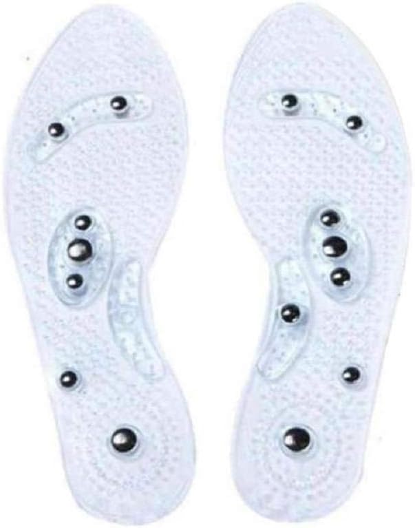 Acupressure Magnetic Massage Foot Therapy Reflexology Pain Relief Shoe Insoles 1 Pair Washable and Cutable (Women and Man)