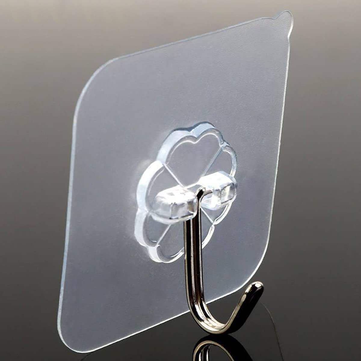 FOURY Pack of 10 Self Adhesive Wall Hooks, Heavy Duty Sticky Hooks for Hanging 10KG (Max