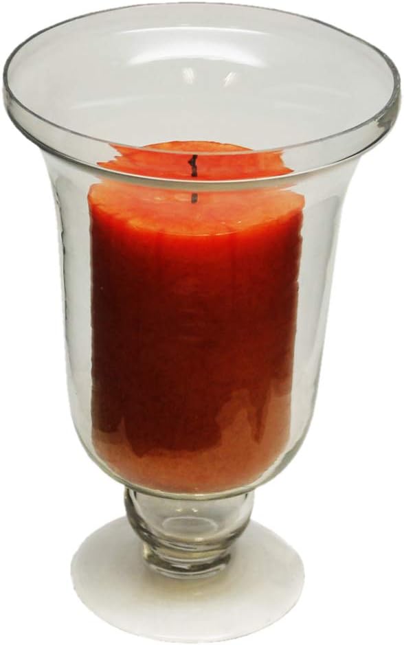 Amber Home Goods Krystle Hurricane Candle Holder Functional Table Decorations Center Pieces for Dining/Living Room-Best Wedding Gift Candlestick Accent Décor(Set of 2) Large, White: Home & Kitchen