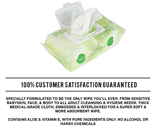 Unscented Wet Wipes Natural Wipes for Women, Men & Baby Wipes! 320 Sensitive Wipes,Hypoallergenic.Natural Baby Wipes Flip Top Wipes Dispensers(4 x 80 Fresh Wipe Refill Packs) Body Wipes for All!