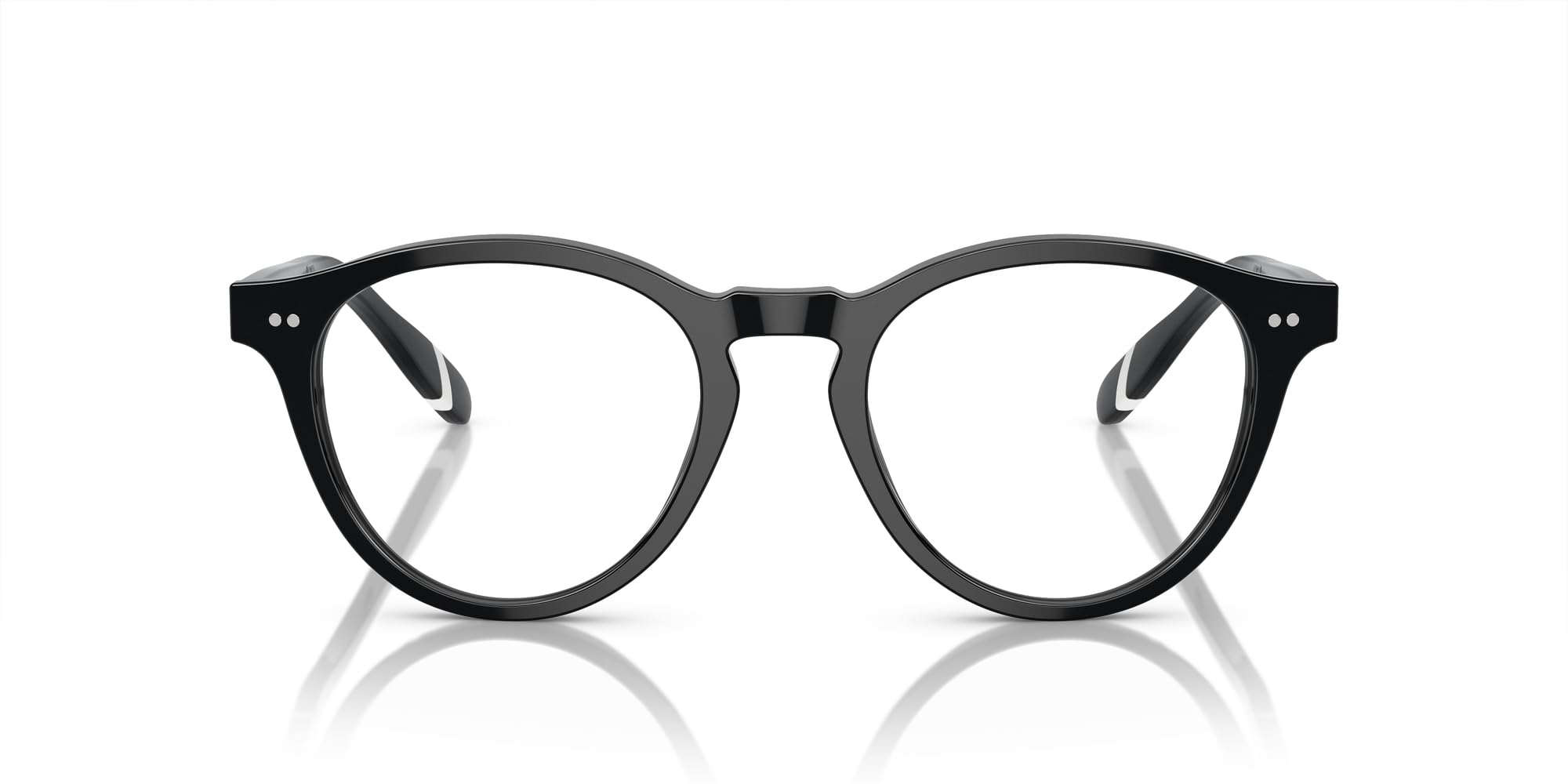 Photo 1 of Polo Ralph Lauren Men's PH2268 Square Prescription Eyewear Frames, Shiny Black/Demo Lens, 49 mm