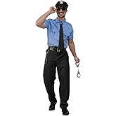 KalcyKizz Adult Police Uniform Costume for men (Lake Blue)