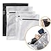 Delicates Laundry Bags - Set of 4 High Quality Mesh Wash Bags for Lingerie and Laundry, 2 Large and 2 Small, Black and White.