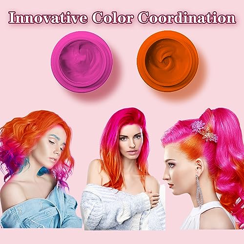 HaiolorPro Pink Temporary Hair Color Wax Washable