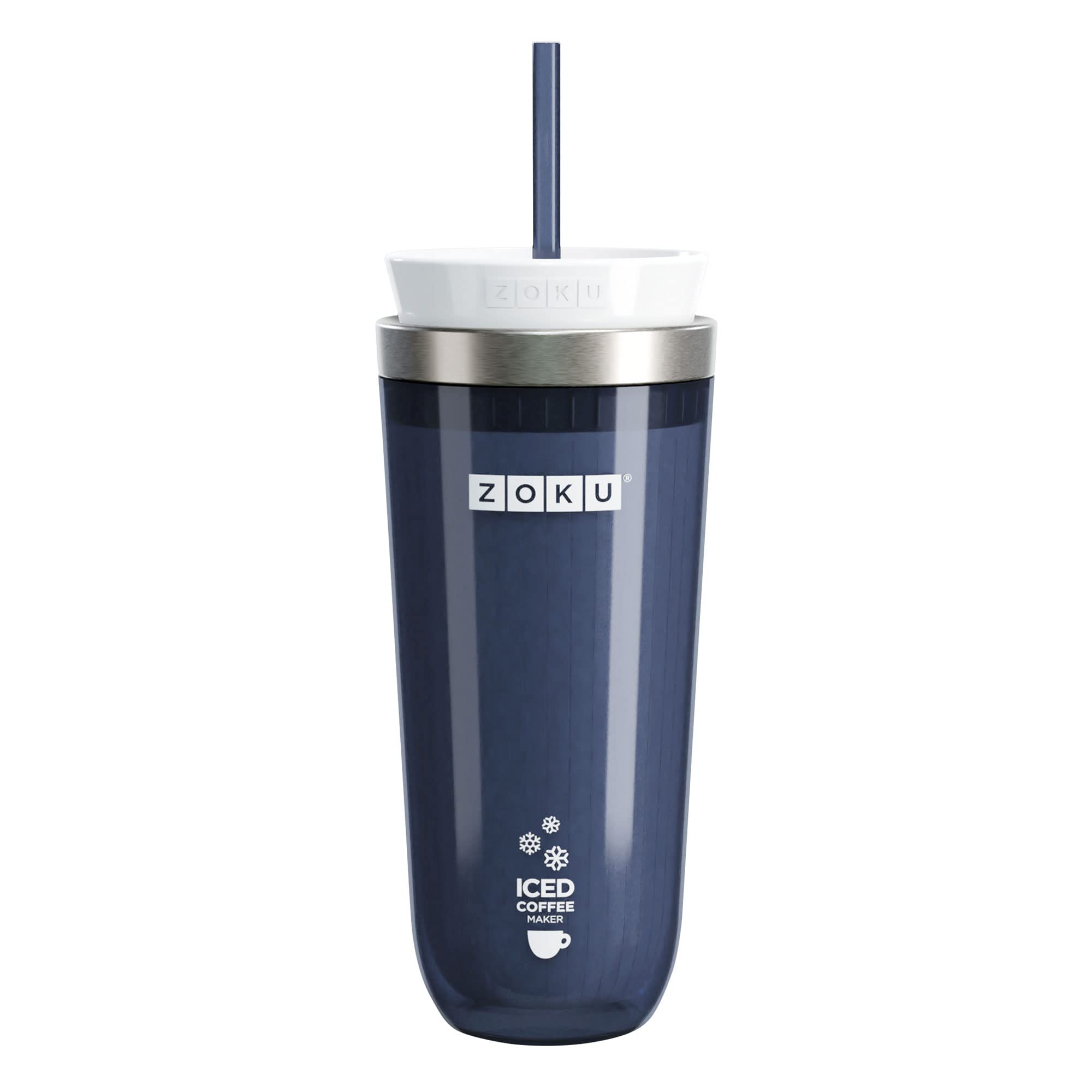 Zoku ZK121-GY Iced Coffe Maker-Grey, Plastic,,9 x 9 x 21 cm