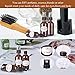 Empty spray bottles,2oz Refillable Glass Spray Bottle is Great for Essential Oils,Beauty Products, Homemade Cleaners and Aromatherapy-12Pack (3 Funnels,5 Droppers,3 Extra Nozzles,Labels Included)