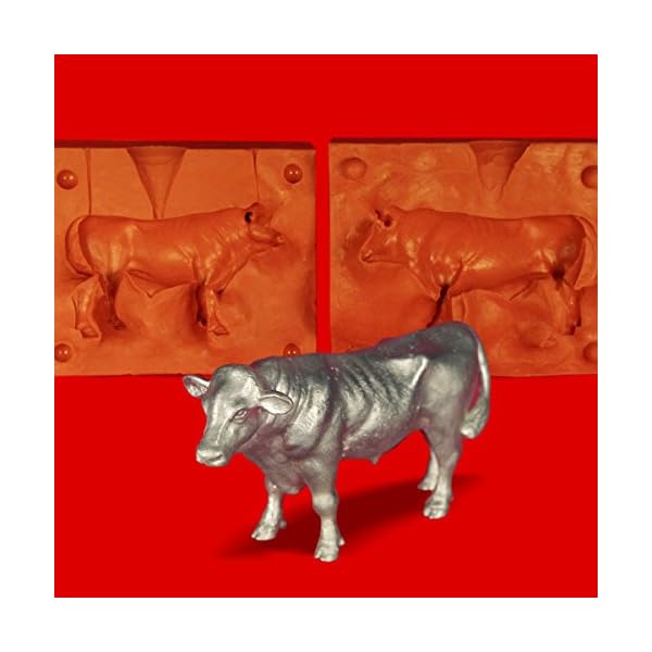 ZinngieÃform Bulle Stier Ochse, ca. 870g Reinzinn