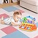 Forstart Learn-to-Play Musical Toy Piano with 8 Keys Keyboard Animal Playground LED Light Early Education Instrument Favorites Busy Babies Toddlers Preschoolers Learning