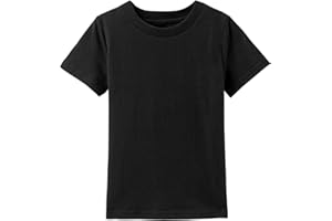 COSLAND Boys' 100% Cotton Heavyweight Short Sleeve Crewneck T Shirt