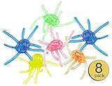 Set of 8 - Sticky Stretch Octopus Wall Crawler Tumbler Toy - Wholesale Bulk