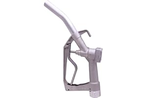 BORRITT 3/4"Inch NPT Thread Manual Fuel Nozzle with Swivel&Hook For Manual and Electric Fuel Transfer Pumps,Gravity Tank,Gasoline and Diesel Water,Max Pressure 50 PSI 13/16" Spout Max Flow Rate 16 GPM