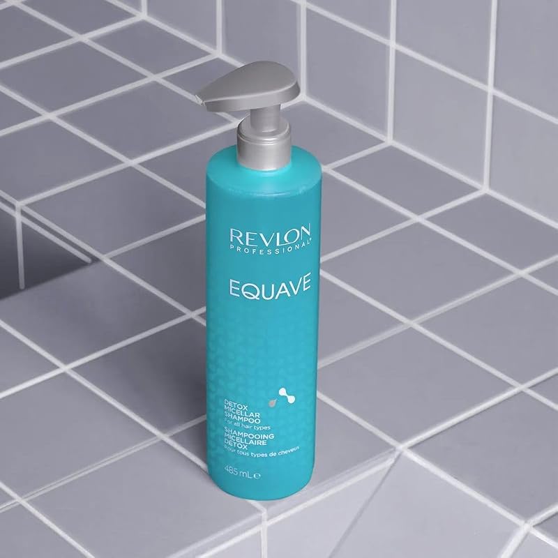 Equave Champú Profesional Micelar Detox, Para todo Tipo de Cabellos, Champú Hidratante para Pelo Suave, Liso, Sedoso y Brillante, Enriquecido con Keratina, 485ml