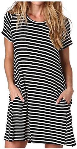 Tunic Skirt Short Sleeve Midi Dresses 