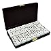 Marion Domino Double 6 White Jumbo Tournament Professional Size with Spinners in Elegant Black Velvet Case.