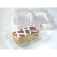 Katgely Loaf Plastic Container for Cookies, Brownies and Fruit Bars (Pack of 40)