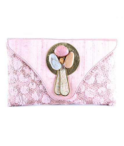 SAISHA Womens Clutch (Peach) (Contemporary)