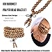 FIBO STEEL 8Pcs 8mm Wood 108 Mala Beaded Bracelet for Men Buddha Bracelet Elastic