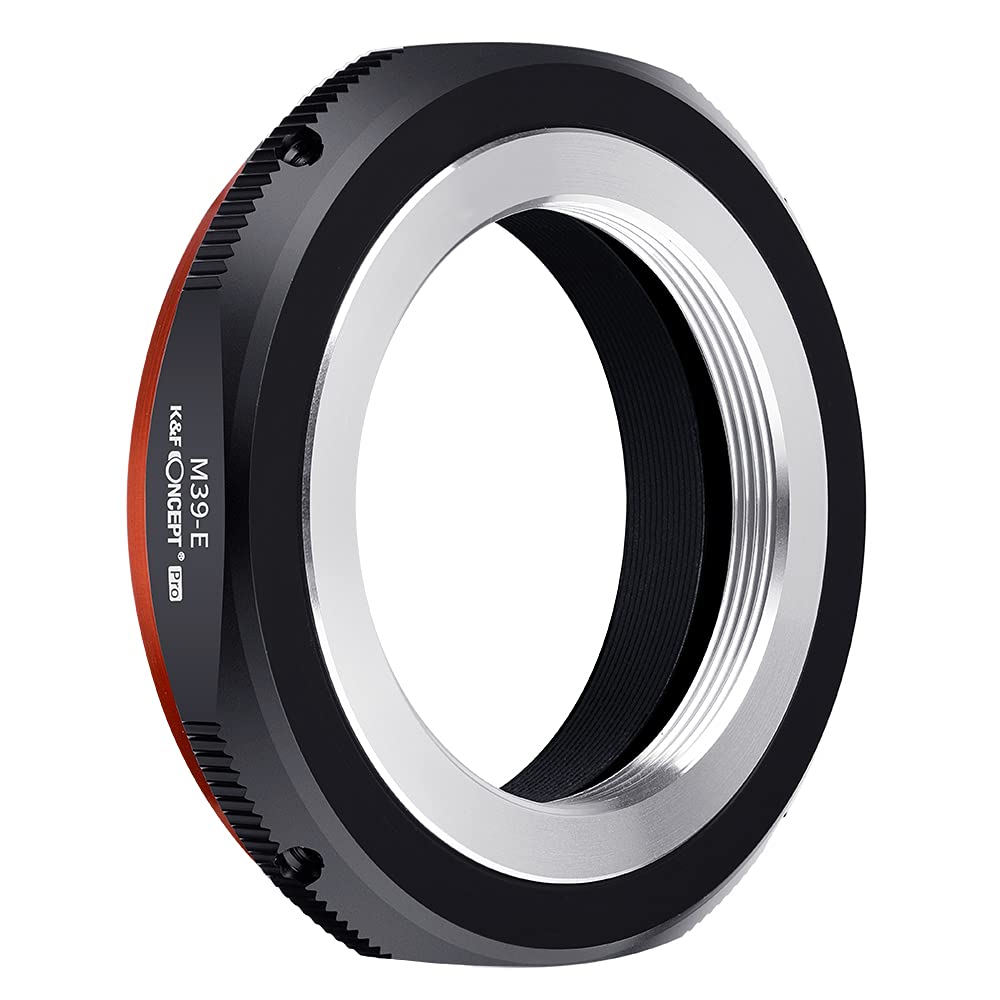 K&F CONCEPT Updated M39 to NEX Adapter, Manual Lens Mount Adapter with Matting Varnish Design, for M39 Mount Lens Compatible with Sony E Mount Mirrorless Cameras