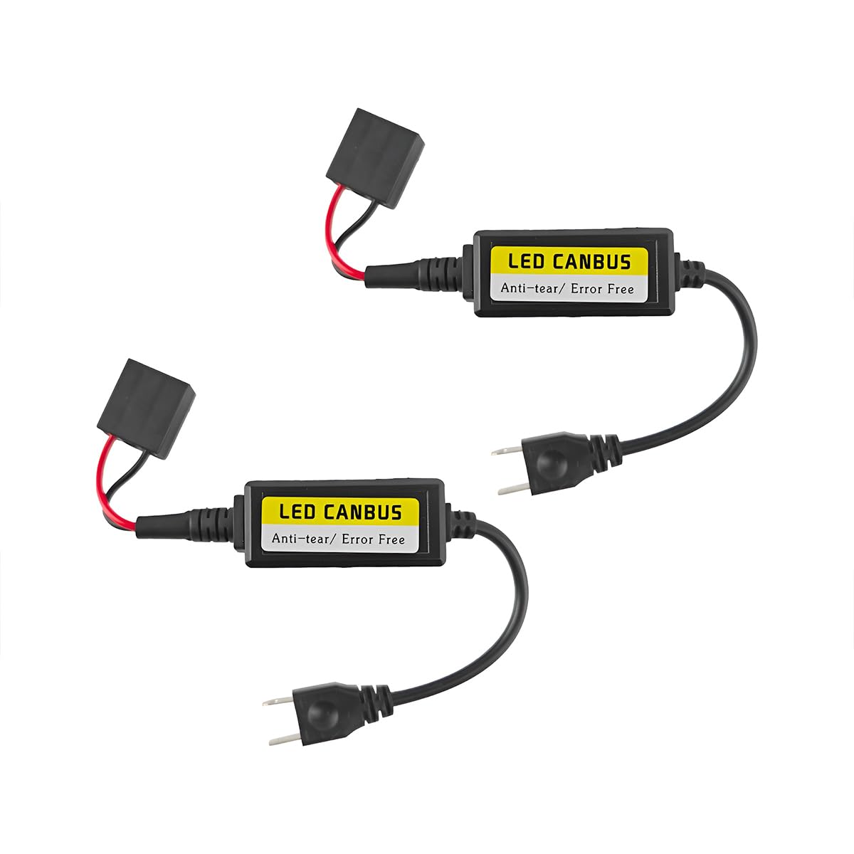 CGEAMDY 2 Pieces Decoder Anti Flicker Harness, LED Bulbs Error Free Anti Flickering Resistor Decoder, EMC Canceller LED Decoder, Headlight Bulb Warning Canceller Error Free Resistor(H7)