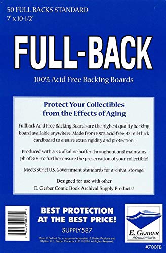 Bundle - 3 Items: 50 E. Gerber Full-Backs 'Standard' 42-Mil Backing Boards, 50 Mylites2 'Standard' 2-Mil Comic Mylars & 100 Sheets MicroChamber Archival Paper. The Ultimate Comic Archival Bundle. - Thumbnail 2