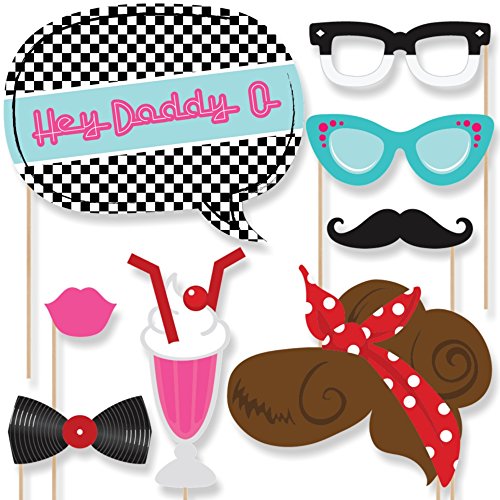 50's Sock Hop - 1950's Rock N Roll Party Photo Booth Props 