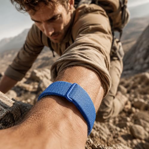 Nylon Band Compatible with Google Fitbit Air, Breathable Replacement Strap with Plastic Buckle, Micro-Adjustable Performance Loop for Screenless Fitness Tracker