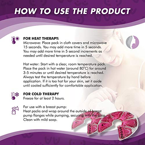 Breast Therapy Gel Pads for Breastfeeding Relief + Kids Ice Pack. Hot