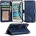 Arae Case for iPhone 6s / iPhone 6, Premium PU Leather Wallet case [Wrist Strap] Flip Folio [Kickstand Feature] with ID&Credit Card Pockets for iPhone 6s / 6 4.7 inch (Blue)