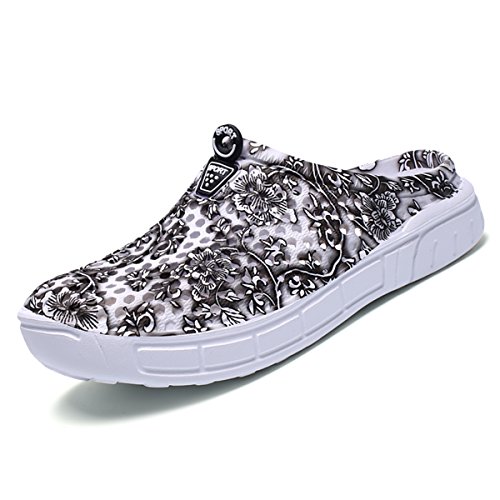 Lewhosy Women's Garden Clogs Shoes Slippers Sandals Quick Drying Lightweight Breathable(39/Gray 2)