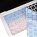 TOP CASE - Faded Ombre Series keyboard Cover Silicone Skin for MacBook Pro 13 inch A1708 (No TouchBar) Release 2017 & 2016 / Macbook 12-inch Retina A1534 - Serenity Blue & Rose Quartz