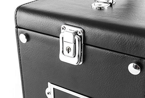 Jack Cube CD Case Storage Box Case Bag DVD Organizer Holder with Hanging Cases and Handle to Carry(Black, 9.45 x 6.8 x 7.1 inches) - :MK216A