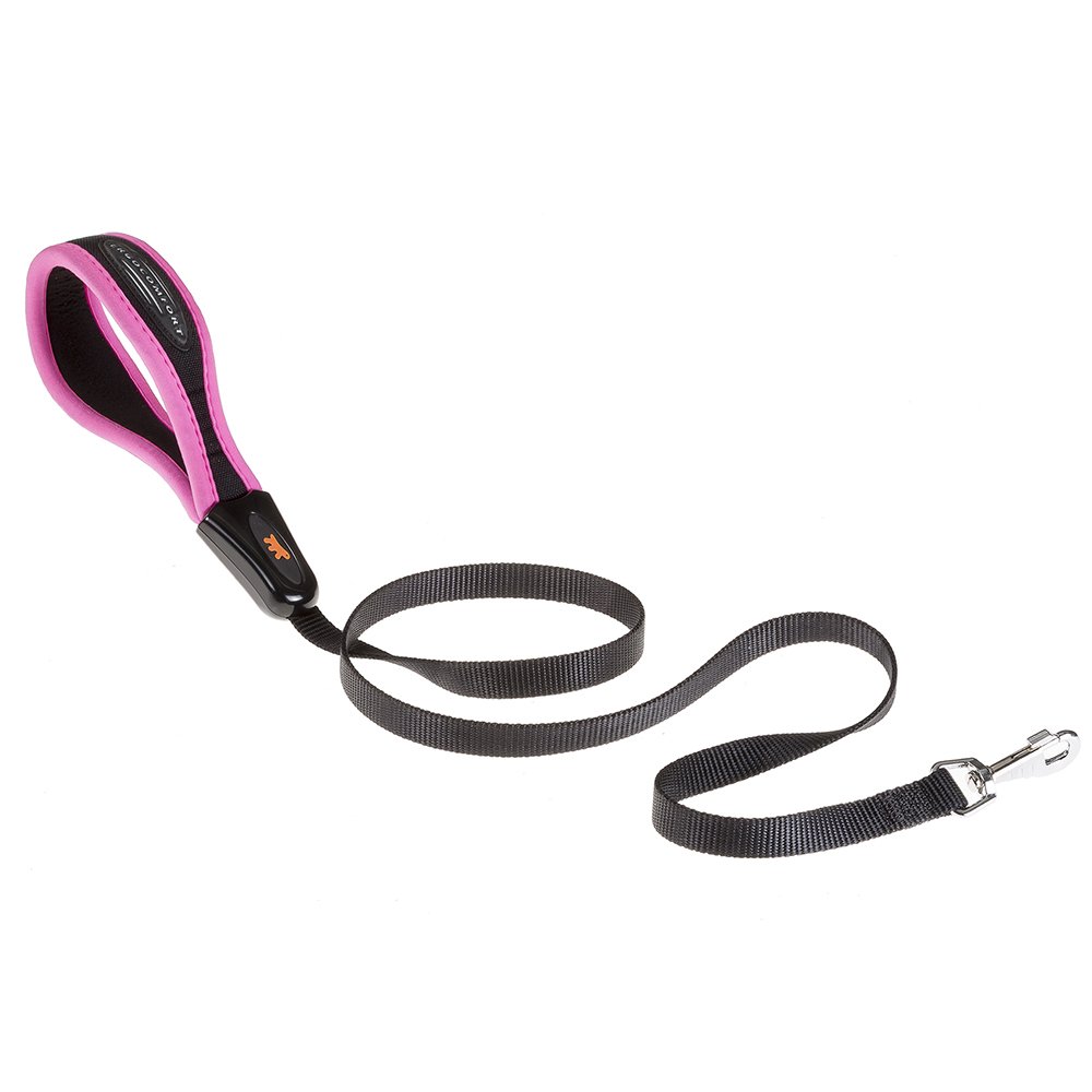 Ferplast ERGOFLUO G Ergonomic Dog Lead - Secure Grip with Soft Padding - Anti-Abrasion - Extra-Resistant Finished Seams - Italian Design - 120 x 1.5 cm, Pink — image 1