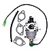 FitBest Carburetor w/Solenoid Fuel Line Filter for Honda GX390 5KW 13HP GX340 11HP Chinese 188F Generator Engine