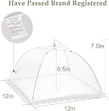 Onarway 3 Pack Food Covers 12 Inch Mesh Pop-Up Plate Tents view 2