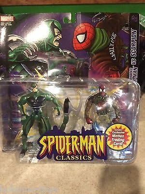 2001 Toybiz Marvel Spider-Man Classics Battle Ravaged vs Scorpoin MOC