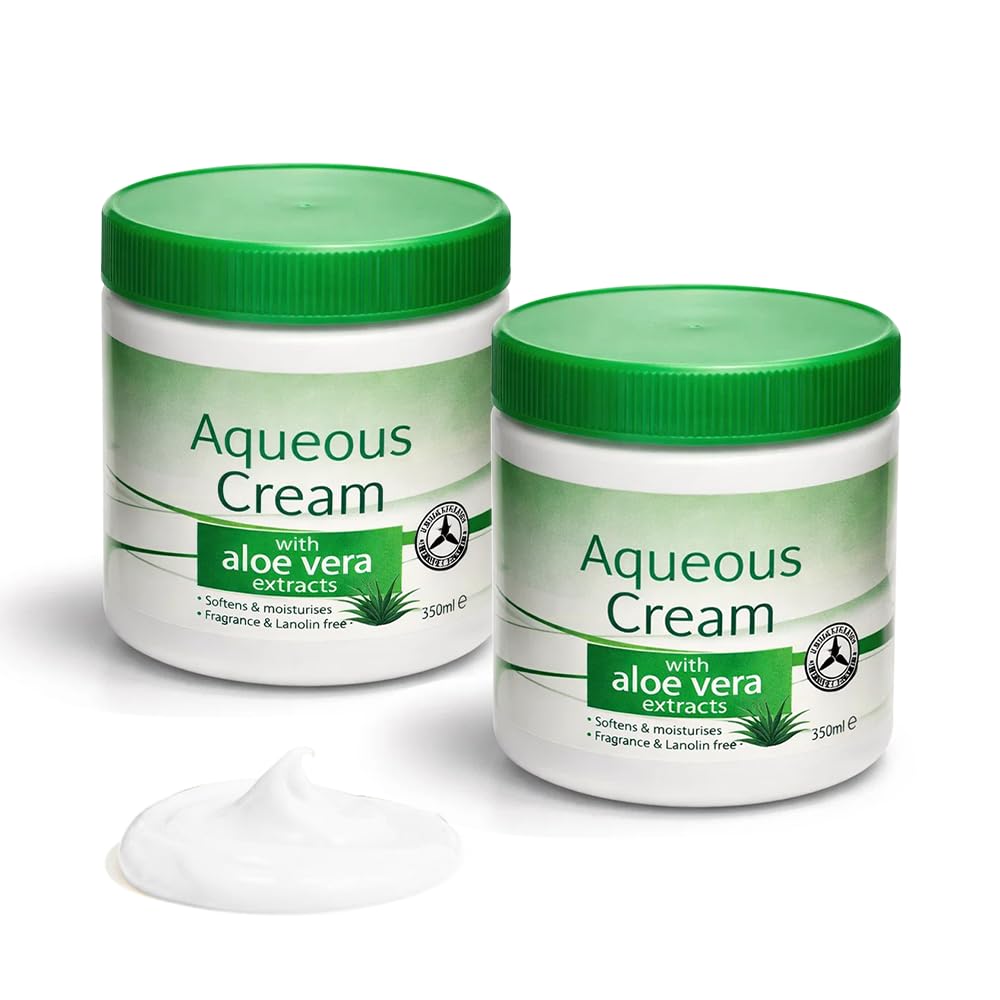 Zopper Aqueous Cream with Aloe Vera Extracts 350ml x 2 | Fragrance Free & Lanolin Free Moisturiser | Light, Non-Greasy Formula | Softens & Hydrates Skin — image 1