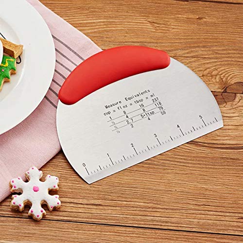 Baking Tools Equipment Dough Blender Pastry Scraper Setï¼ŒStainless Steel Dough Cutter with Blades,Multipurpose Spatulaï¼ŒPizza Dough Cutter - Chopper for Butter/Cheese/Nut