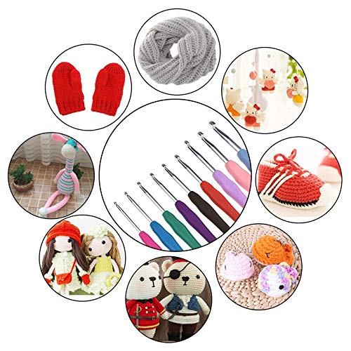 6 Crochet+Various+Needles+Sunrans+Ergonomic