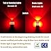 iBrightstar Newest 9-30V Flashing Strobe Blinking Brake Lights 3157 3057 3156 3056 LED Bulbs with Projector replacement for Tail Brake Stop Lights, Brilliant Redthumb 2