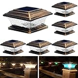 HUYIENO Solar Post Cap Lights Outdoor LED Lighting