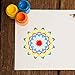 SUBANG 50 Pack Mandala Dot Painting Templates Stencils for Painting on Wood, Fabic, Glass, Metal and Walls Art (3.5x3.5inch)